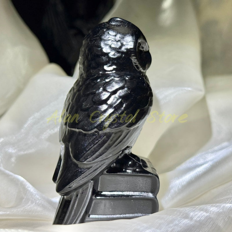 Natural Obsidian Owl 1PC