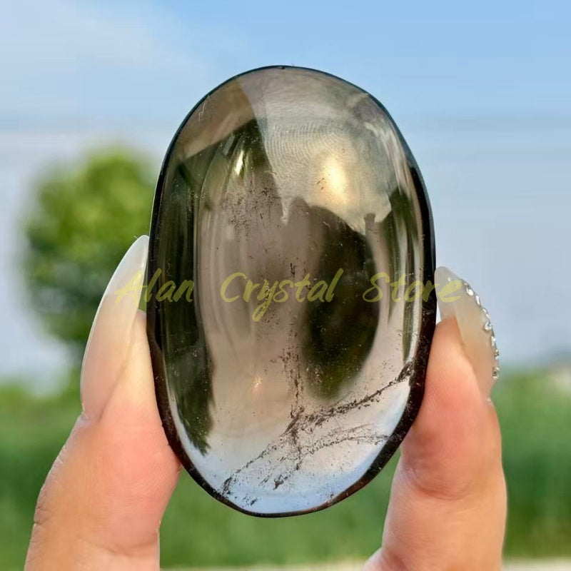 Smoky Quartz Palm Stone
