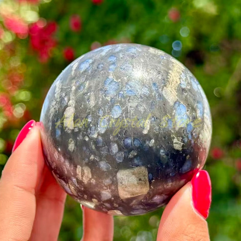Blue Que Sera Stone Sphere