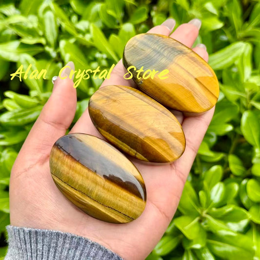 Tiger Eye Palm Stone
