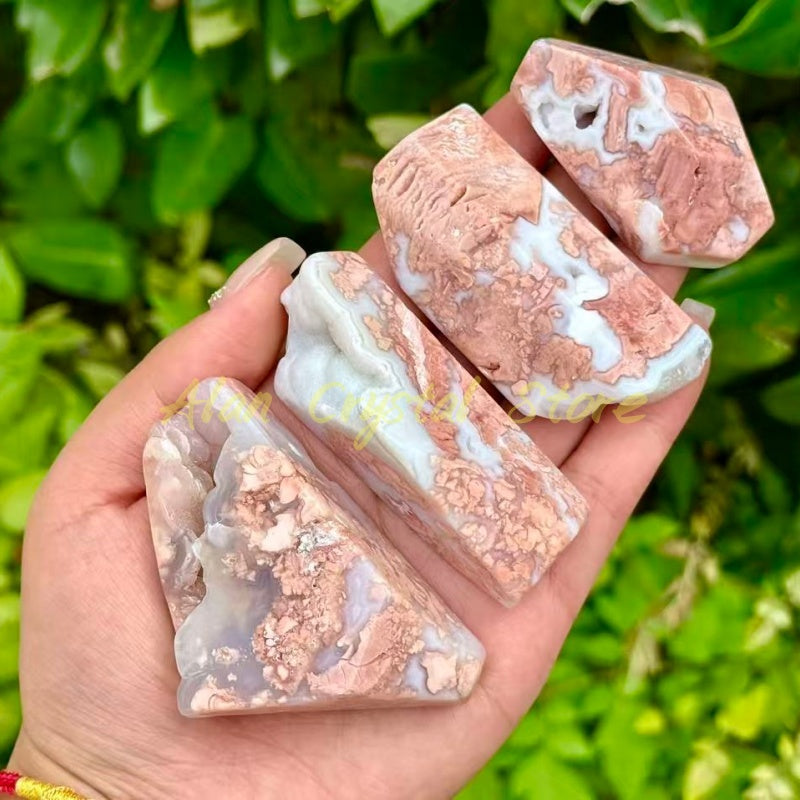 Natural Pink Sakura Agate Free Form.1PC