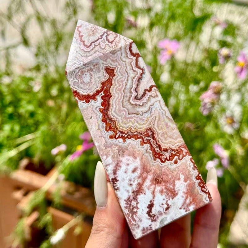 Pink Mexico Agate Tower
