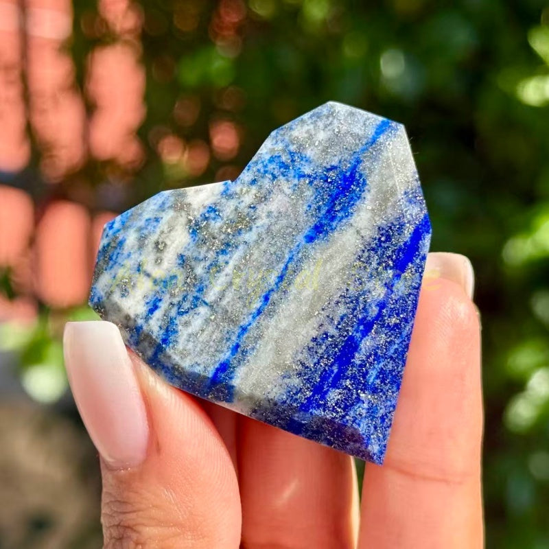 Lapis Lazuli Facet Heart