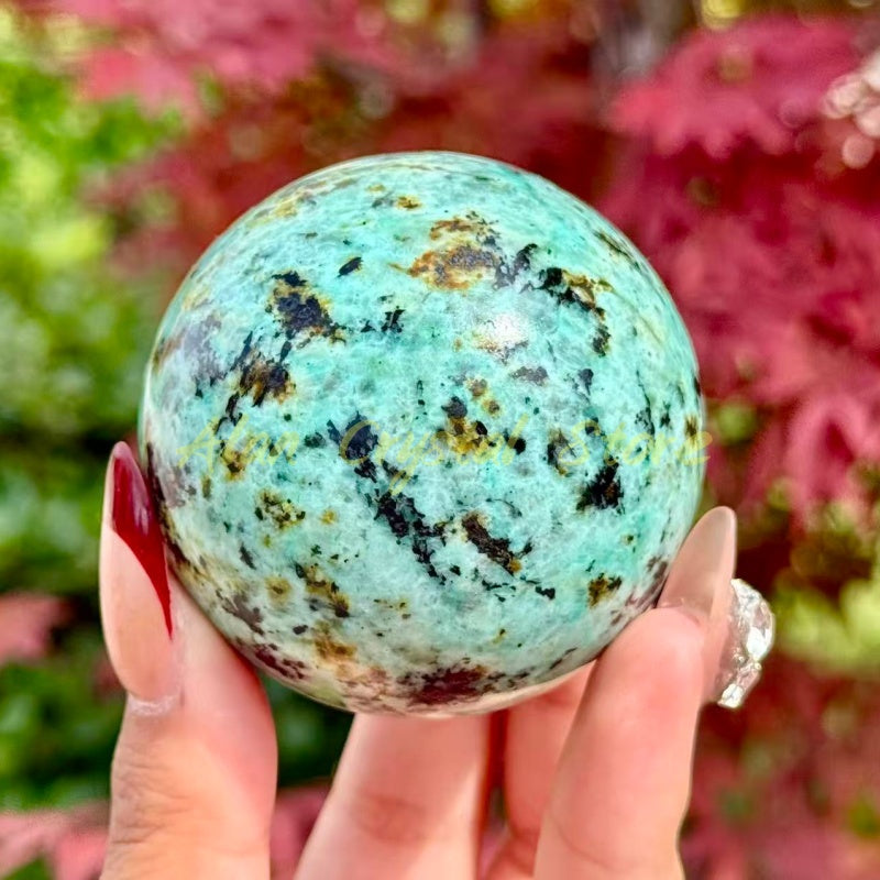 Natural Green Howlite Sphere.1PC