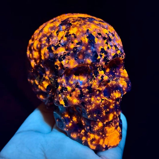 Yooperlite Skull Carving