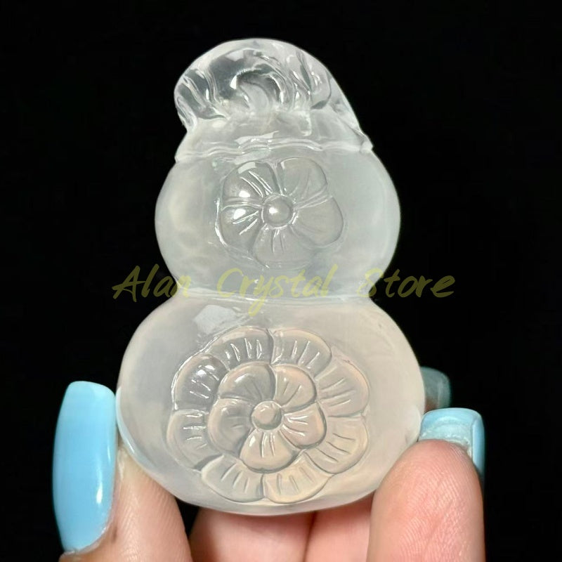 Natural Clear Quartz Nine-tailed Fox Gourd
