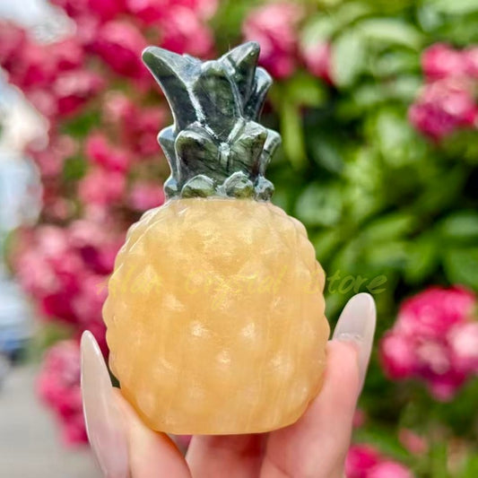 Yellow Calcite Pineapple Carving