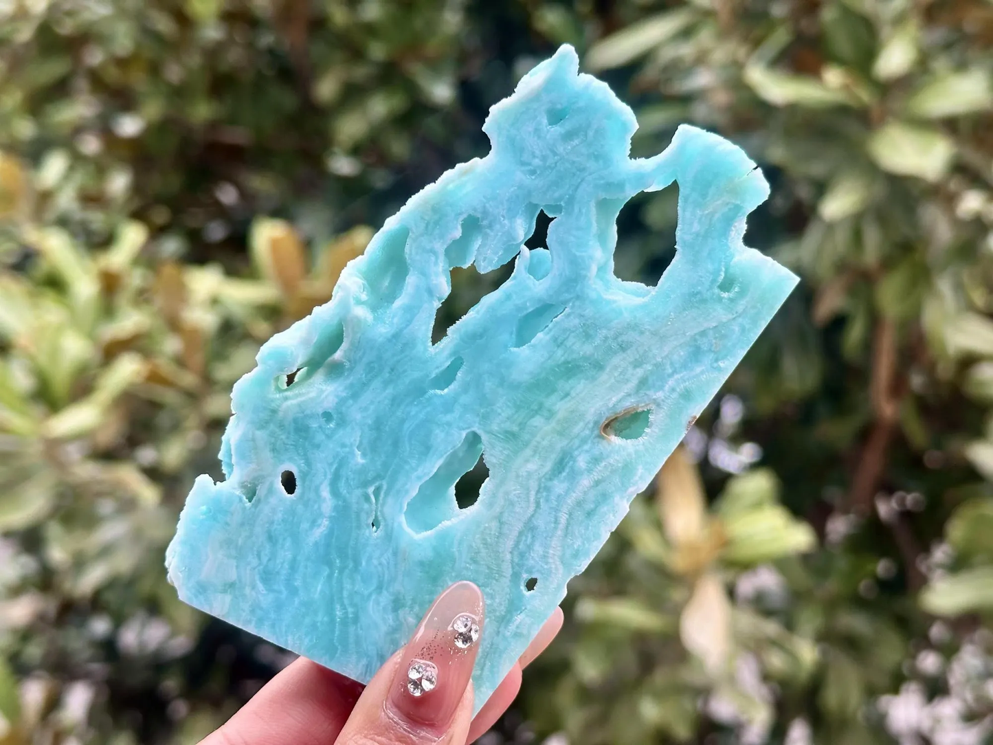 Natural Hemimorphite Slice,Crystal quartz Slice.