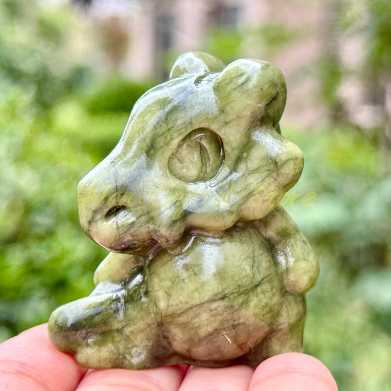 Natural Crystal Quartz Cubone Carving.1PC