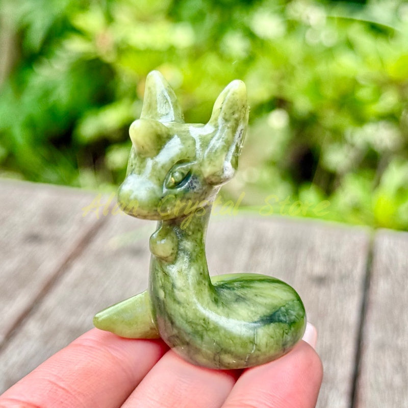 Natural Crystal Quartz Dratini Carving.1PC