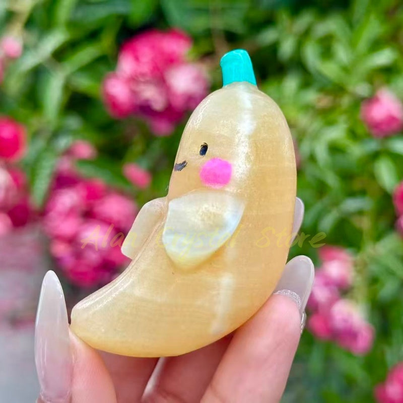 Cute Calcite Banana Carving
