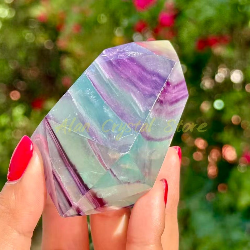 Rainbow Fluorite Double Points