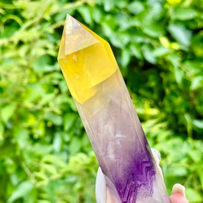 Yellow Colorful Fluorite Big Tower