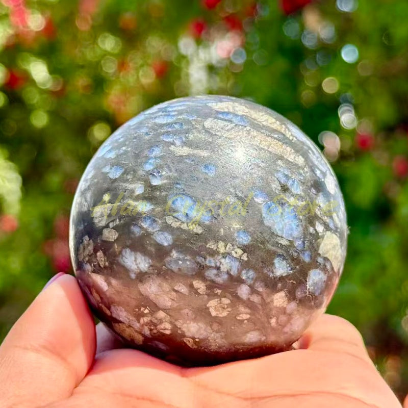 Blue Que Sera Stone Sphere
