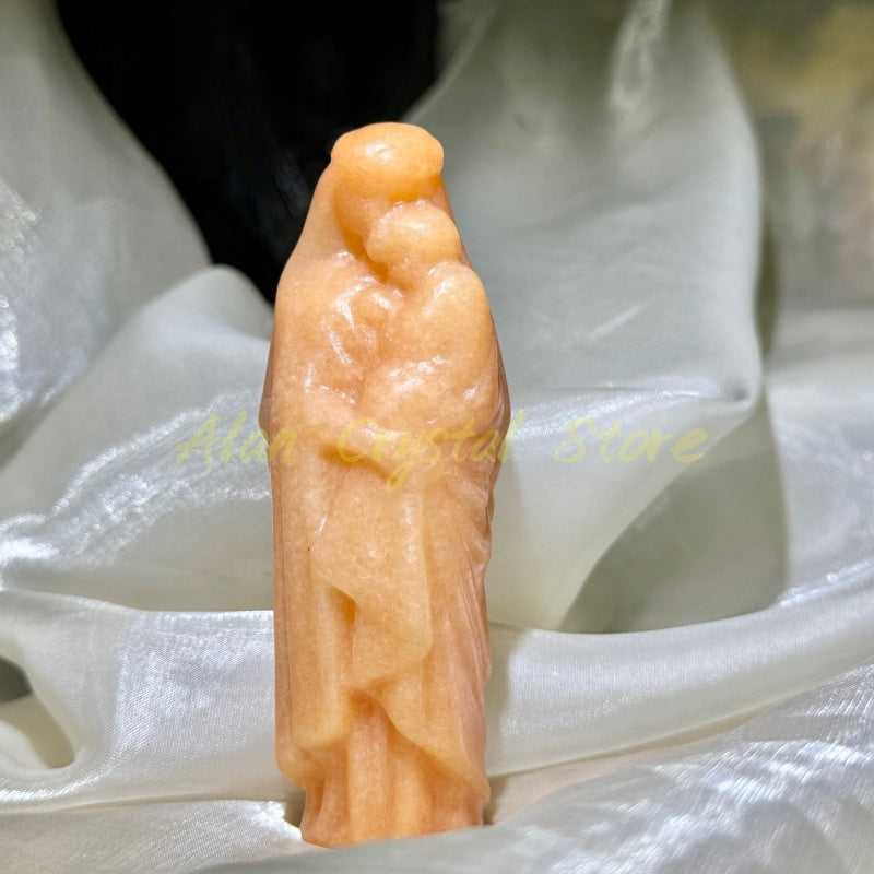 Natural Sun Stone Virgin Mary 1PC