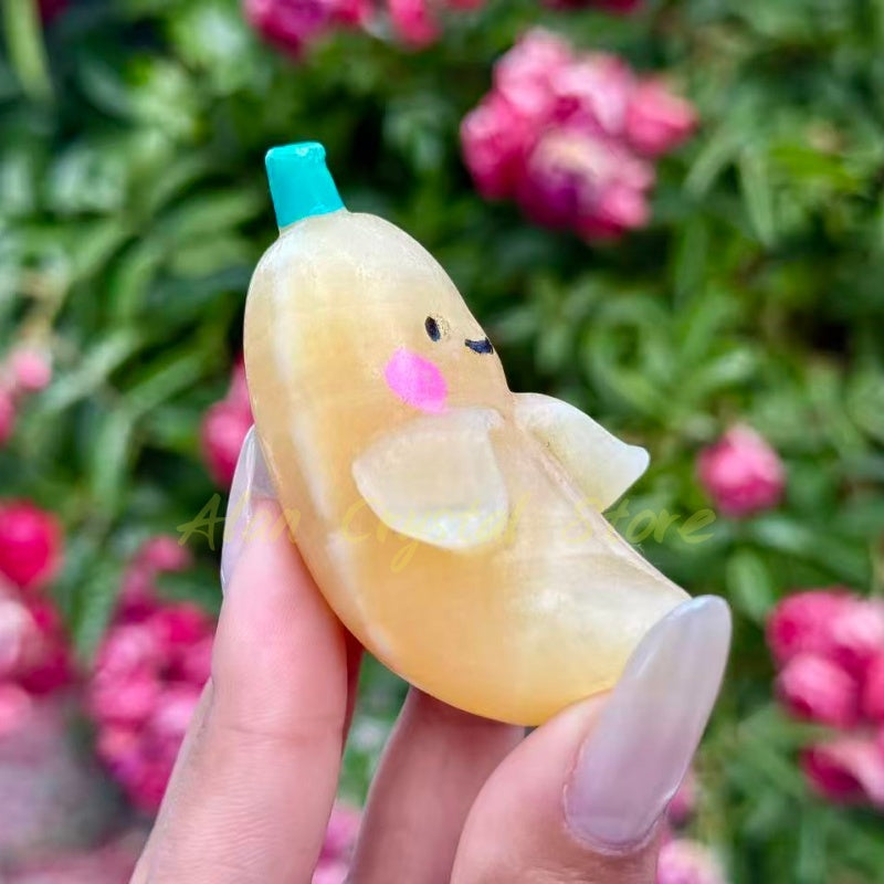Cute Calcite Banana Carving