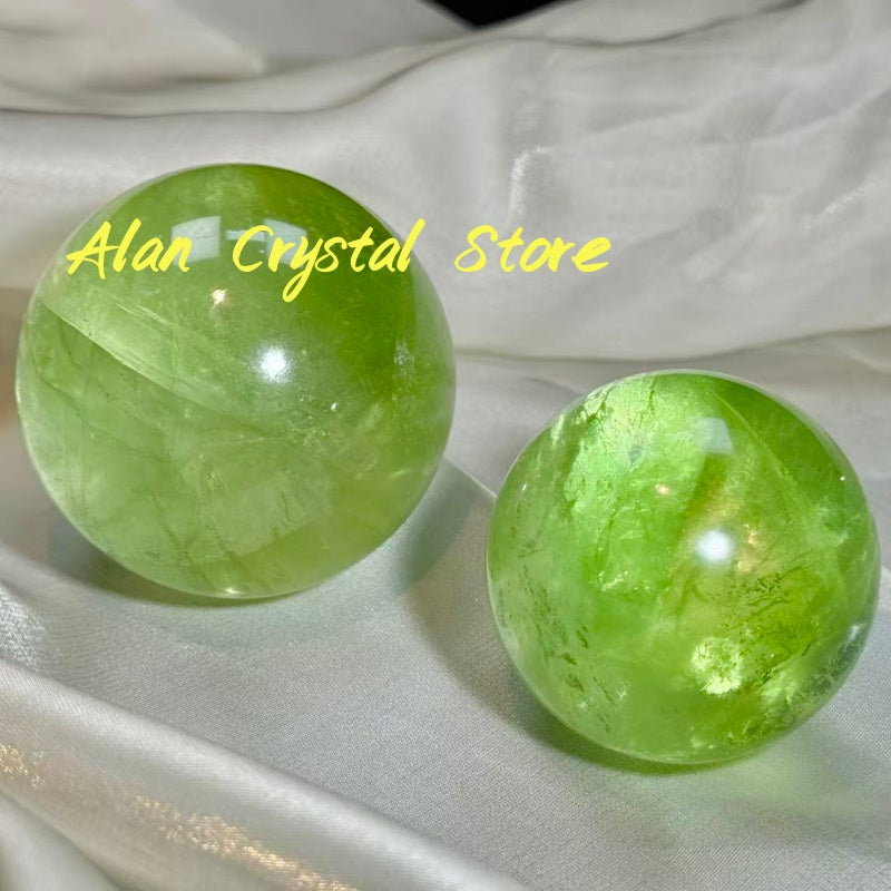 Green Apple Fluorite Sphere