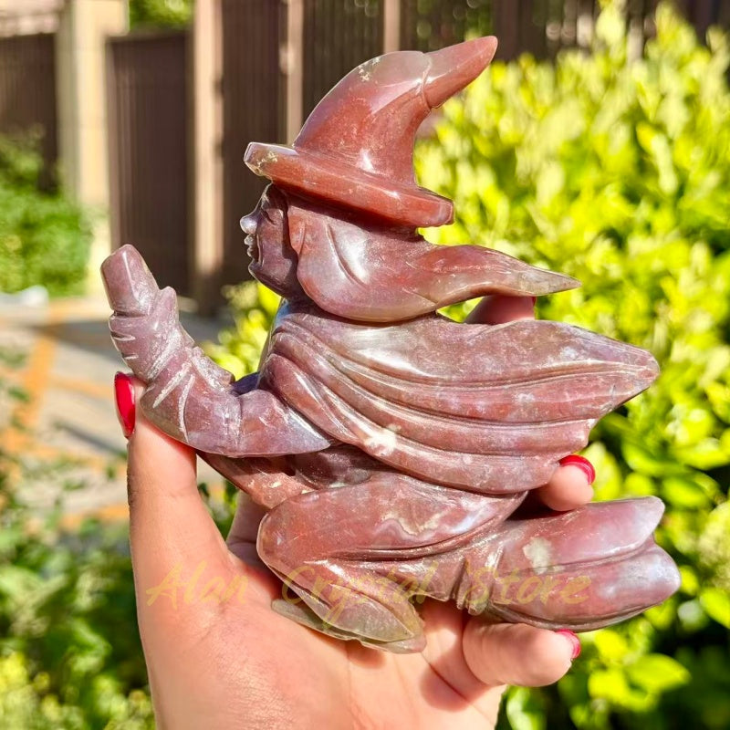 Ocean Jasper Wizard Carving