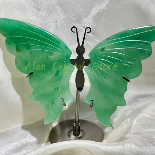 Green Aventurine Butterfly Wings