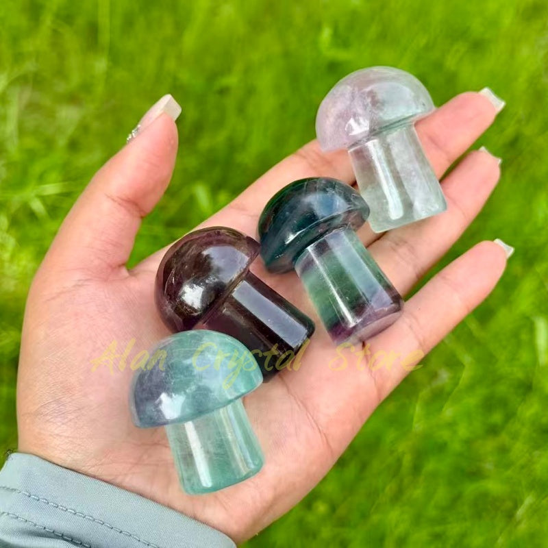 Natural Rainbow Fluorite Mushroom.1PC
