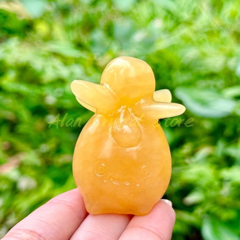 Natural Crystal Quartz Oddish Carving.1PC