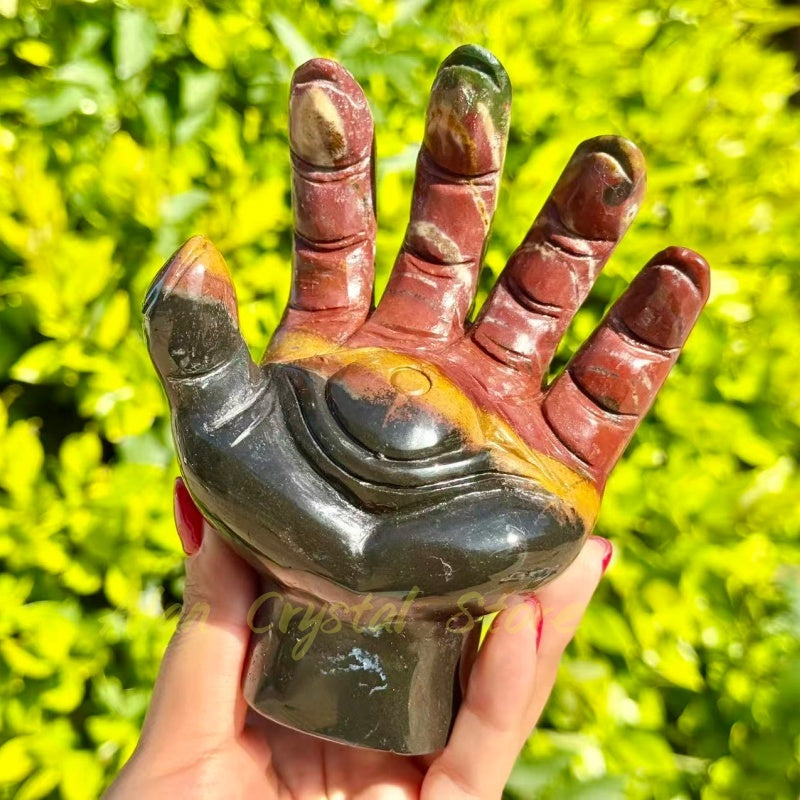 Ocean Jasper  Devil's Palm Carving