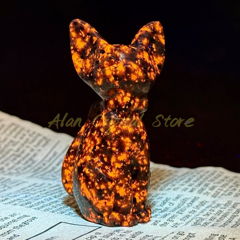 Natural Yooperlite Gigi Cat Carving.1PC